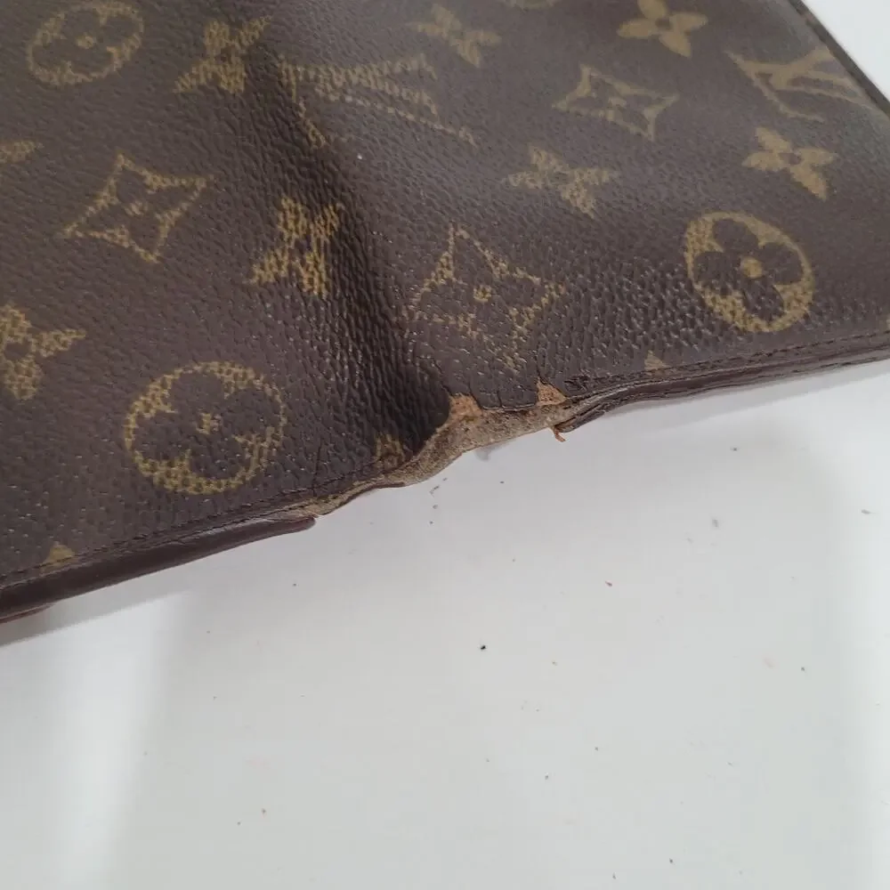 Louis‎ Vuitton Monogram Porte Tresor Long Wallet Trifold Envelope Brown Vintage